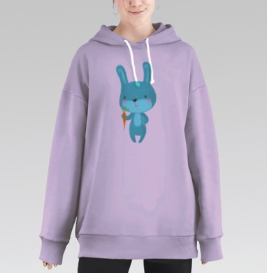 Флаффи Заяц, Hoodie Long Oversize Fiolet