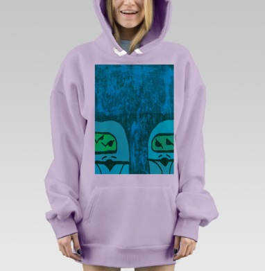 Футуристическая встреча взглядов в цифровом мире, Hoodie Mjhigh Dig Mel, Fiolet, утепленная