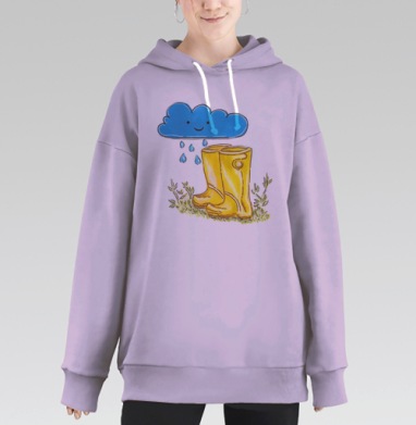 Желтые сапоги, Hoodie Long Oversize Fiolet