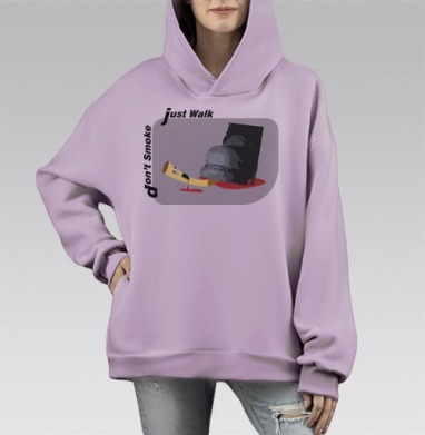 Глупость наказуема, Hoodie Mono Fiolet, оверсайз, утепленная