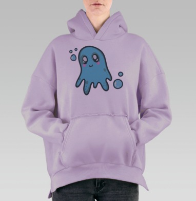 Голубая Медуза, Hoodie Oversize Fiolet, утепленная