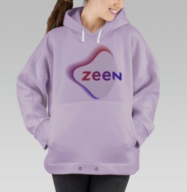 Градиенты Красный Пурпурный Синий Современная Минималистика Текста, Hoodie Oversize Fiolet