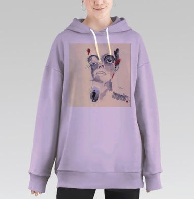 И небо давит, Hoodie Long Oversize Fiolet