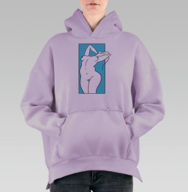 Игра форм, Hoodie Oversize Fiolet, утепленная