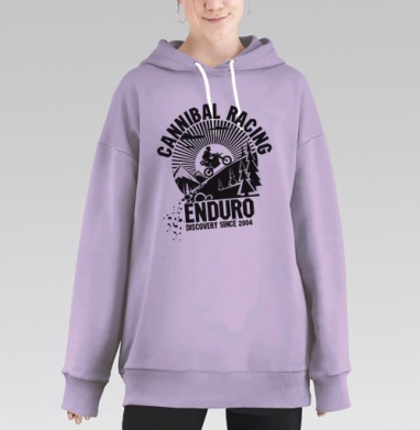 Каннибал рейсинг эндуро, Hoodie Long Oversize Fiolet