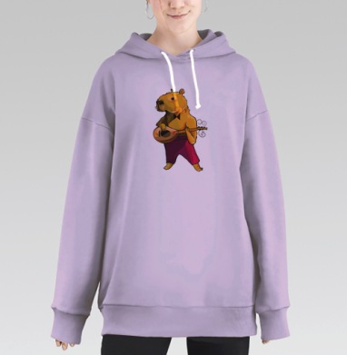 Капибара с лютной, Hoodie Long Oversize Fiolet
