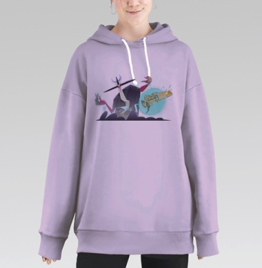 Колдун и богатырь, Hoodie Long Oversize Fiolet