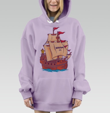 Корабль взрослый, Hoodie Mjhigh Dig Mel, Fiolet, утепленная
