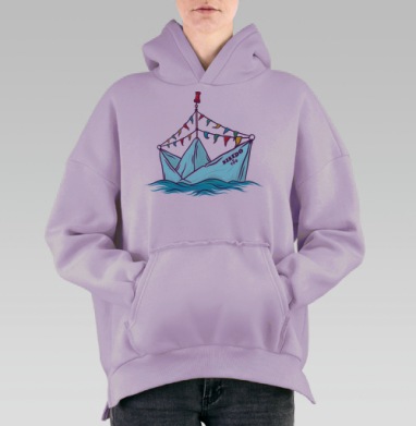 Кораблик детский, Hoodie Oversize Fiolet, утепленная