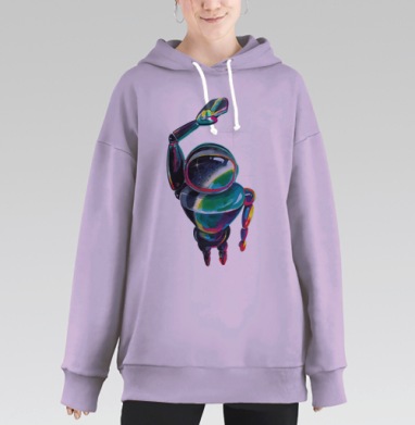 Космический посланник, Hoodie Long Oversize Fiolet