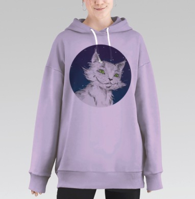 Кот Бормот, Hoodie Long Oversize Fiolet