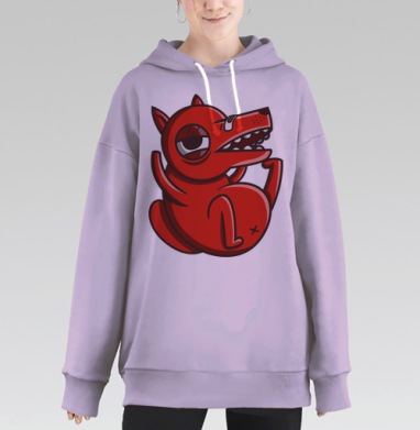 Красный волк, Hoodie Long Oversize Fiolet