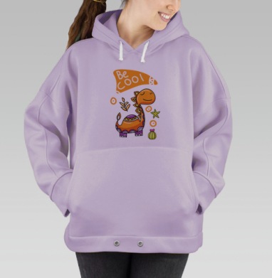 Крутой рыжий динозаврик, Hoodie Oversize Fiolet