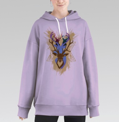 Лесной красавец, Hoodie Long Oversize Fiolet
