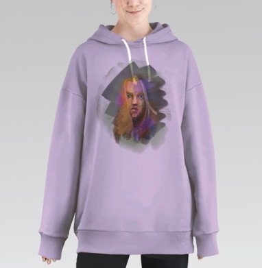 Летнее ветренное настроение, Hoodie Long Oversize Fiolet