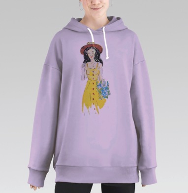 Летний образ, Hoodie Long Oversize Fiolet