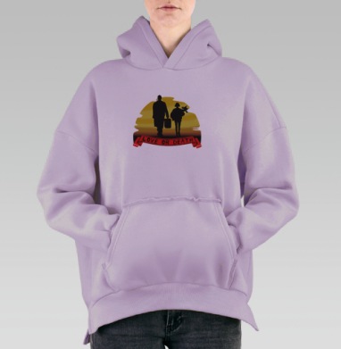 Любовь или смерть, Hoodie Oversize Fiolet, утепленная