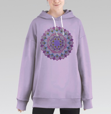 Мандала процветания, Hoodie Long Oversize Fiolet