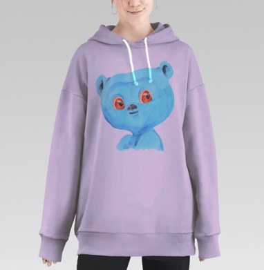Медведь Пуфа, Hoodie Long Oversize Fiolet