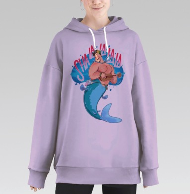МерМей - музыка, Hoodie Long Oversize Fiolet