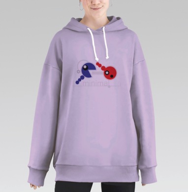 Минимал, Hoodie Long Oversize Fiolet