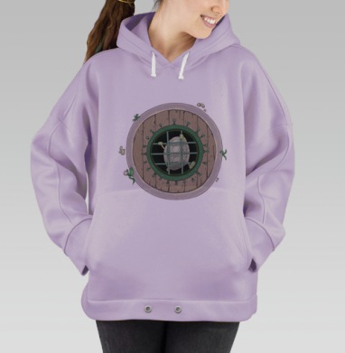 Монета в клетке символ ограничения финансов Денежный узник колодец, Hoodie Oversize Fiolet