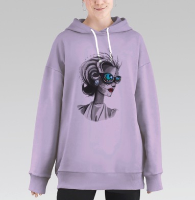 МОНРО, Hoodie Long Oversize Fiolet