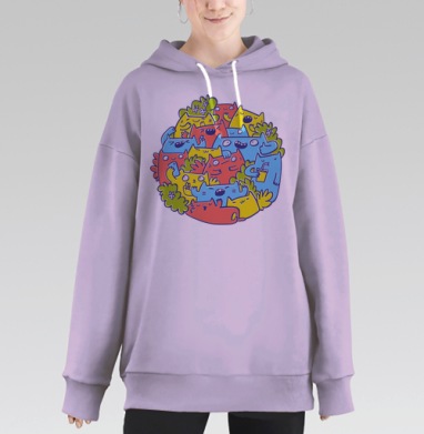 Мохнатый Клан, Hoodie Long Oversize Fiolet