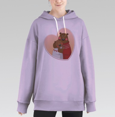Мой медвежонок, Hoodie Long Oversize Fiolet