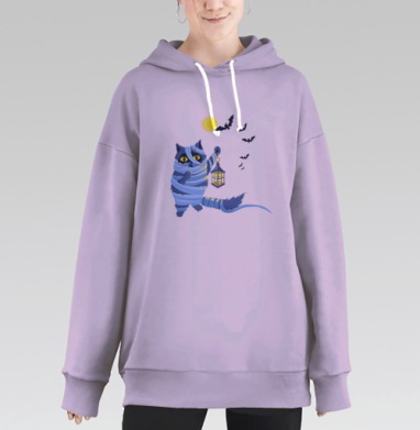 Муми-кот, Hoodie Long Oversize Fiolet