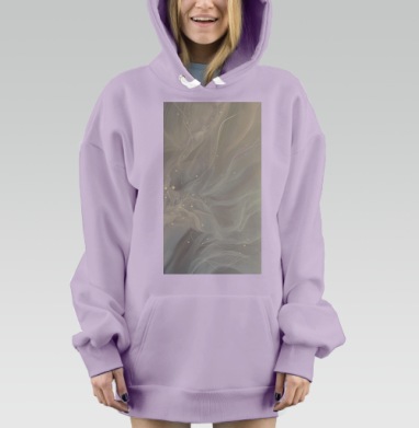 Нежное движение и сияние воздушных линий на светлом фоне, Hoodie Mjhigh Dig Mel, Fiolet, утепленная