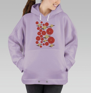 Нежный грейпфрут, Hoodie Oversize Fiolet