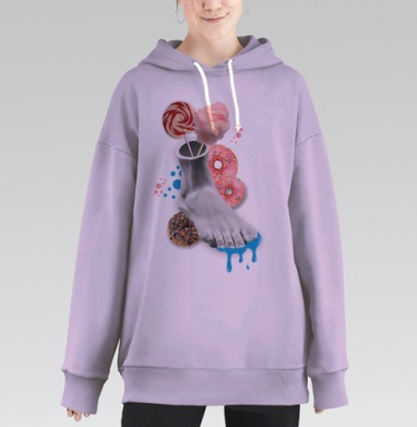 Нога статуи, Hoodie Long Oversize Fiolet