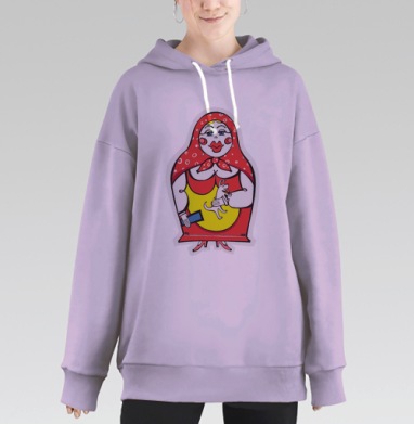 О, матрешка, Hoodie Long Oversize Fiolet