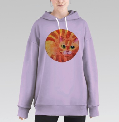 Оранжевый кот, Hoodie Long Oversize Fiolet