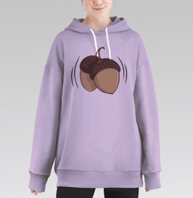 Орешки, Hoodie Long Oversize Fiolet