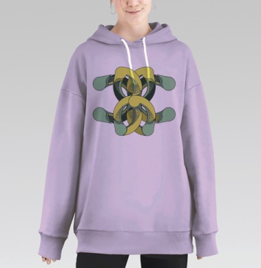 Орнамент арт, Hoodie Long Oversize Fiolet