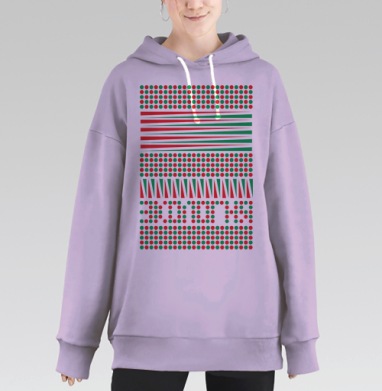 Орнамент Экология, Hoodie Long Oversize Fiolet