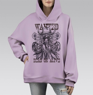 Особо Опасен, Hoodie Mono Fiolet, оверсайз, утепленная