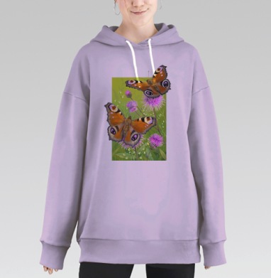 Павлиний глаз, Hoodie Long Oversize Fiolet