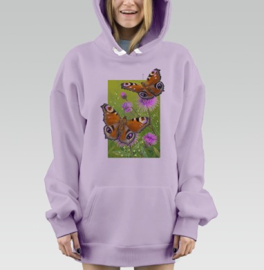 Павлиний глаз, Hoodie Mjhigh Dig Mel, Fiolet, утепленная