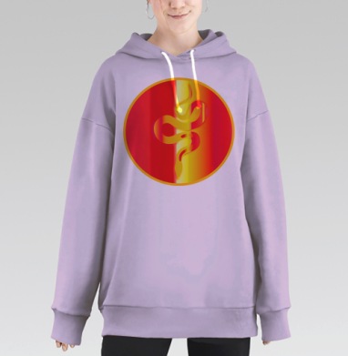 Перелив змеи, Hoodie Long Oversize Fiolet