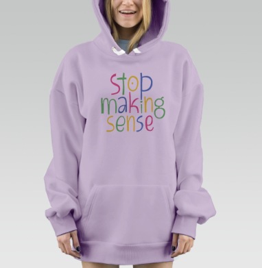 Перестань искать смысл призыв к расслаблению наслаждаться жизнью, Hoodie Mjhigh Dig Mel, Fiolet, утепленная