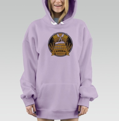 Пивоваренная компания Каннибал, Hoodie Mjhigh Dig Mel, Fiolet, утепленная