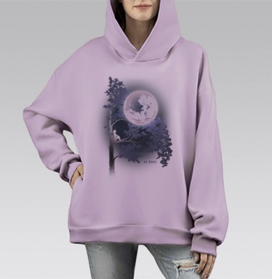 По Душам, Hoodie Mono Fiolet, оверсайз, утепленная