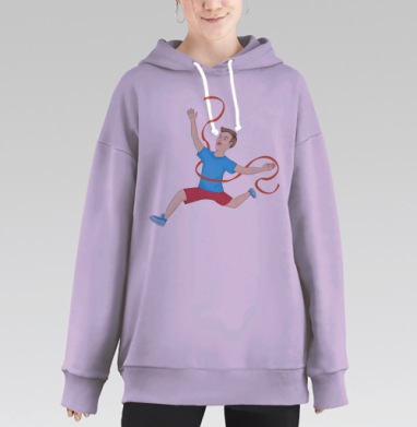 Победитель в марафоне, Hoodie Long Oversize Fiolet