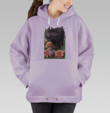 Поросенок, Hoodie Oversize Fiolet
