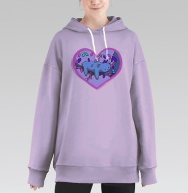 Поспать, Hoodie Long Oversize Fiolet