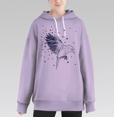 Птицафлай, Hoodie Long Oversize Fiolet