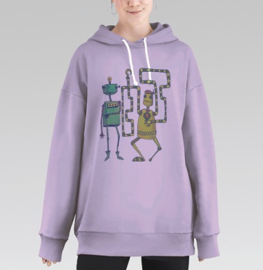 Роботы-пираты, Hoodie Long Oversize Fiolet